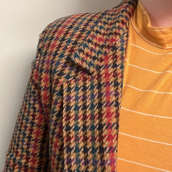 VTG 100% wool blazer houndstooth  - 10-12 - Picture 2 of 14